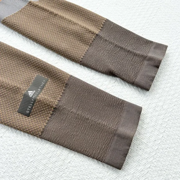 Stella McCartney Adidas Run Knit Tight Size Small, Tan/Taupe, Gray NWT - Picture 8 of 14